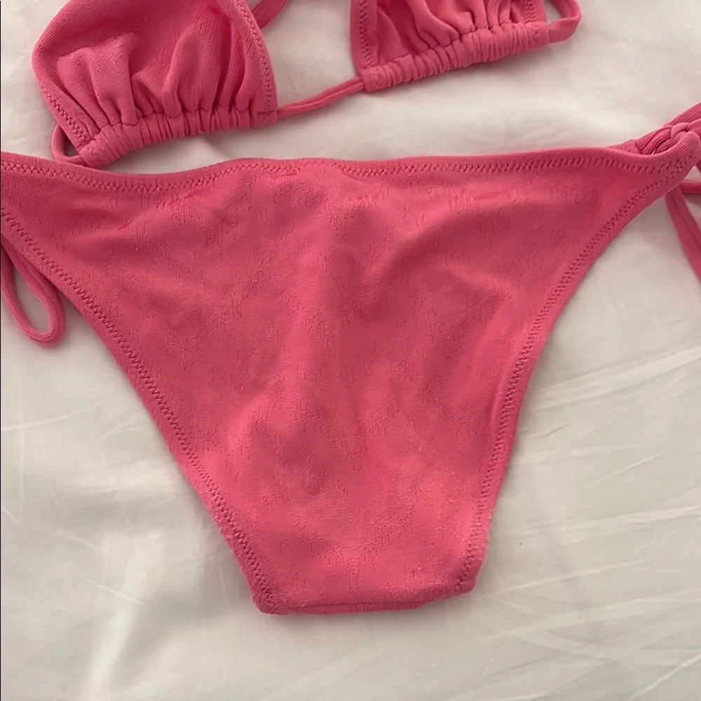 SOLID & STRIPED iris bikini set in watermelon - Picture 4 of 4